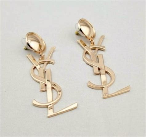 ysl oorbellen goud|YSL square earrings.